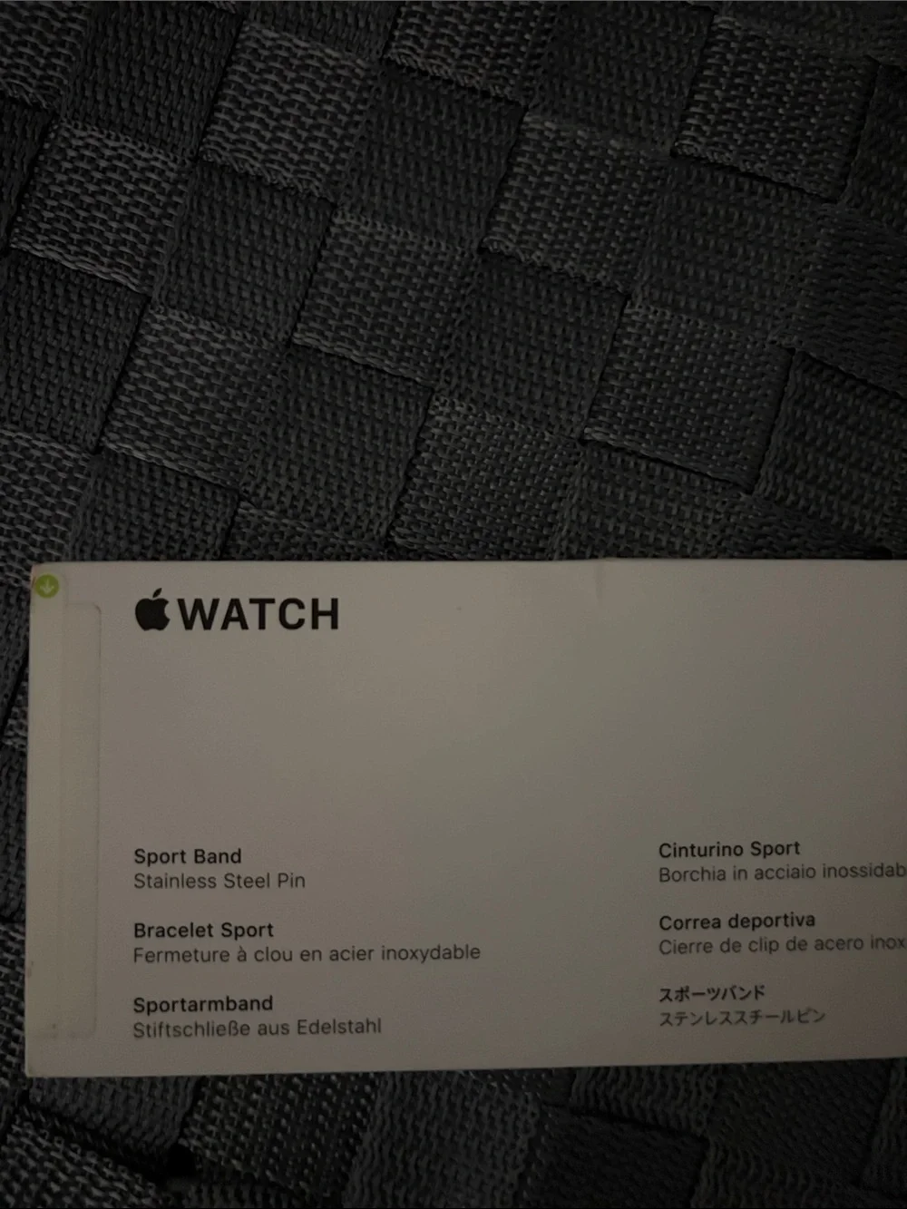 Apple Black Silicone Sport Band for Apple Watch
